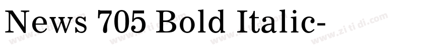 News 705 Bold Italic字体转换